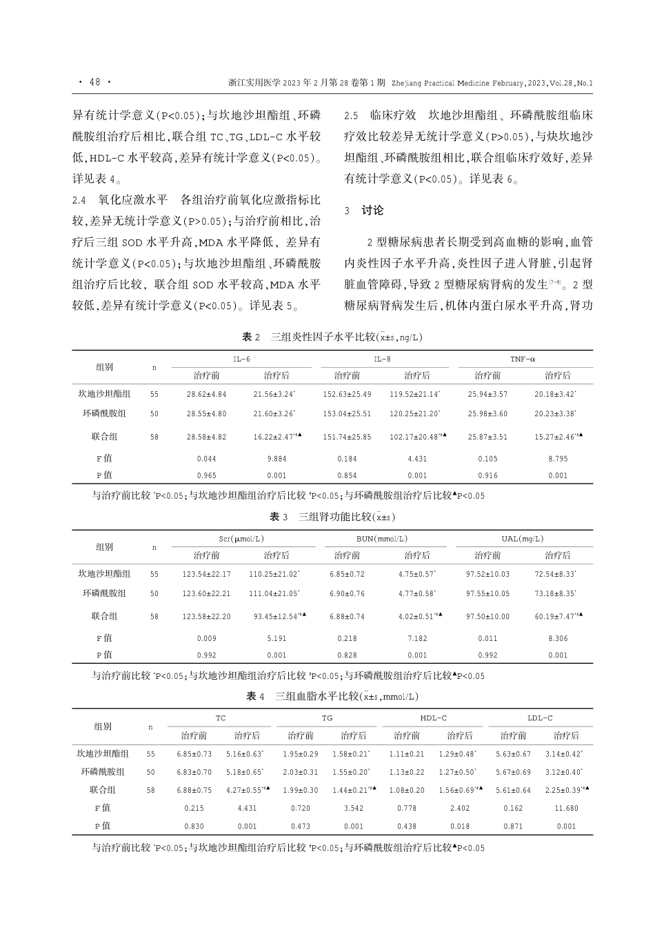 坎地沙坦酯联合环磷酰胺治疗2型糖尿病肾病的疗效.pdf_第3页