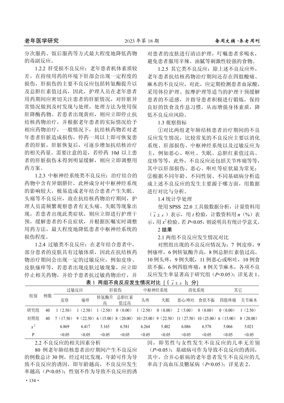 老年肺结核采用抗结核药物治疗不良反应及防治措施研究.pdf_第2页