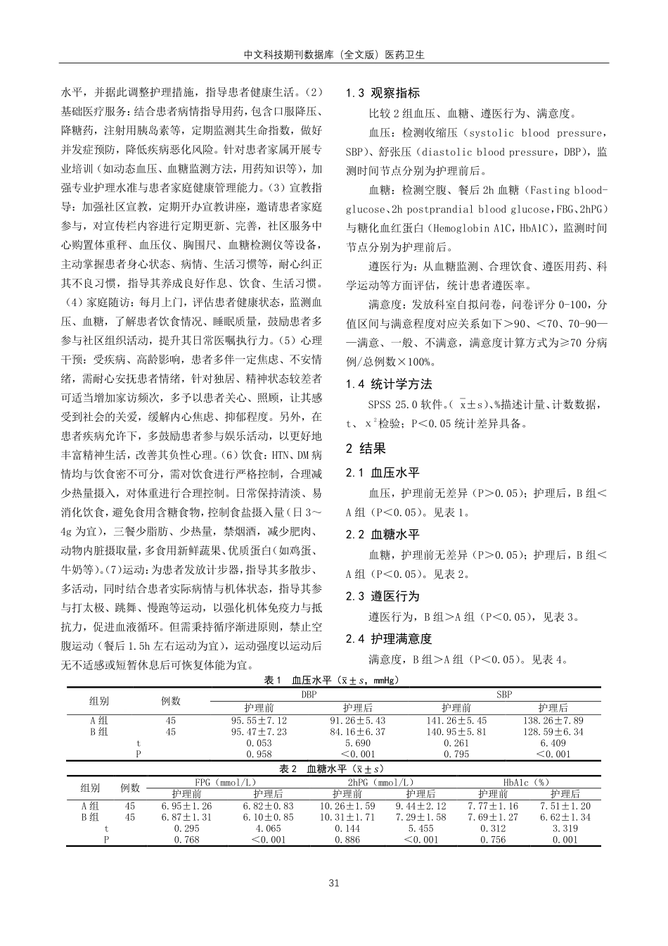 老年高血压合并糖尿病患者的社区健康管理与护理效果.pdf_第2页