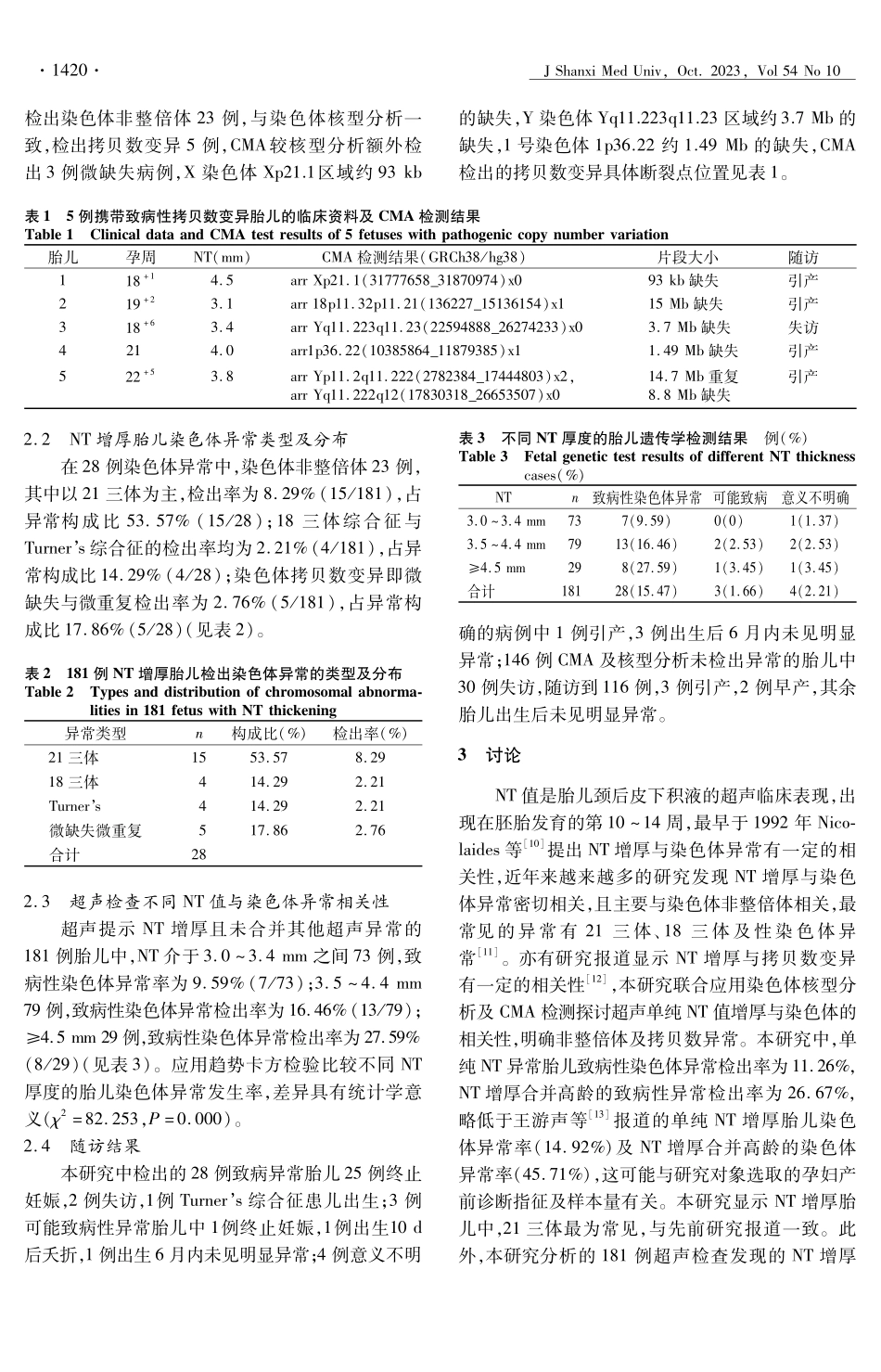 颈项透明层增厚胎儿的超声及遗传产前诊断.pdf_第3页