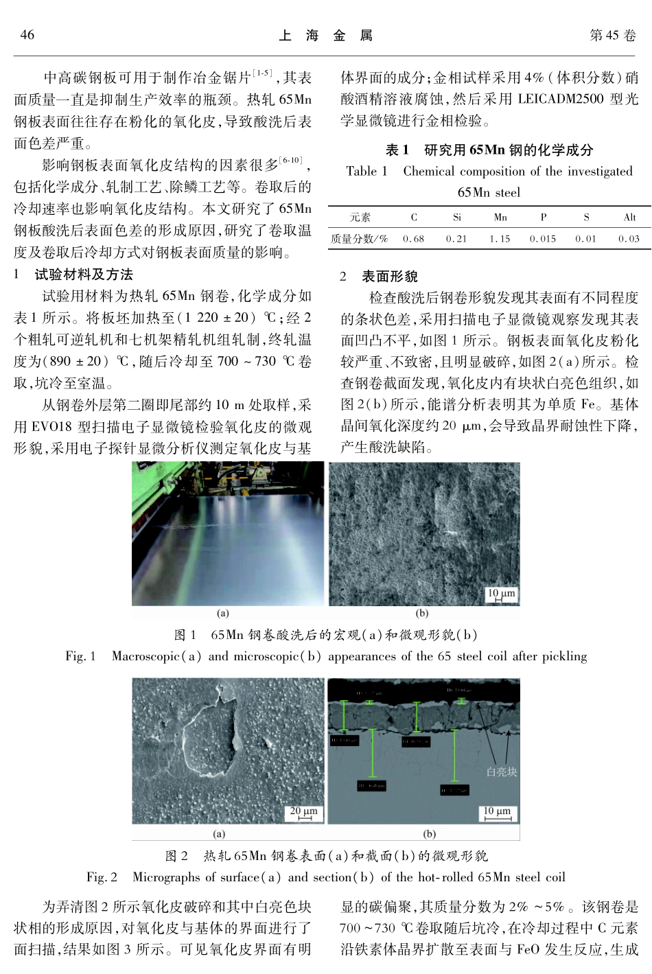 卷取温度和随后的冷却方式对65Mn钢板表面质量的影响.pdf_第2页