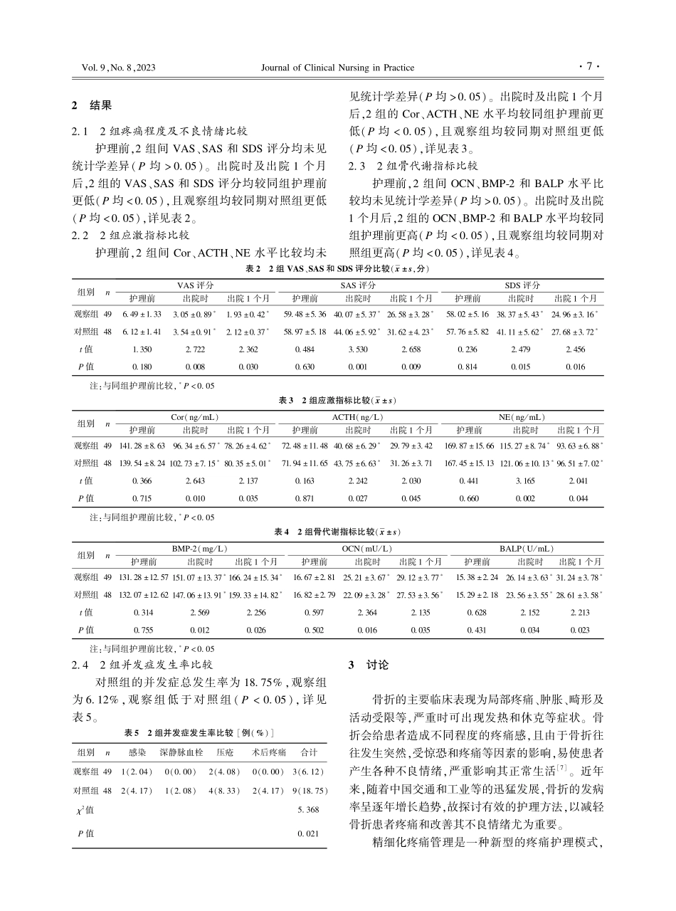 精细化疼痛管理结合心理干预在骨折住院患者中的应用效果.pdf_第3页