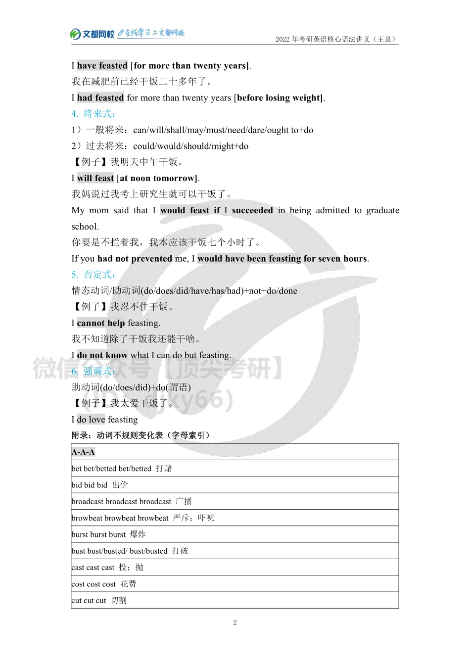 2022考研英语基础课程核心语法讲义（王泉）[途鸟吧论坛 www.tnbzs.com].pdf_第2页