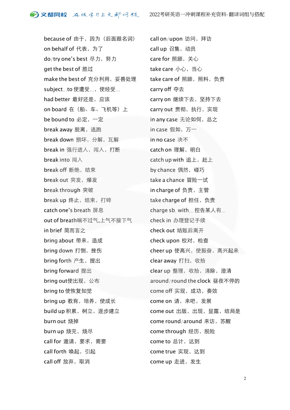 2022考研英语三小项词组与搭配（宋逸轩）[途鸟吧论坛 www.tnbzs.com](1).pdf_第2页