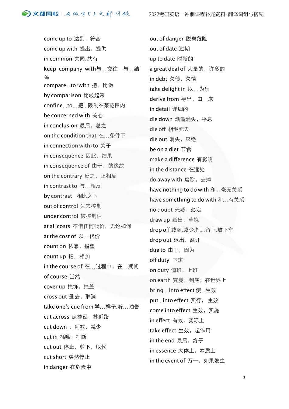 2022考研英语三小项词组与搭配（宋逸轩）[途鸟吧论坛 www.tnbzs.com](1).pdf_第3页