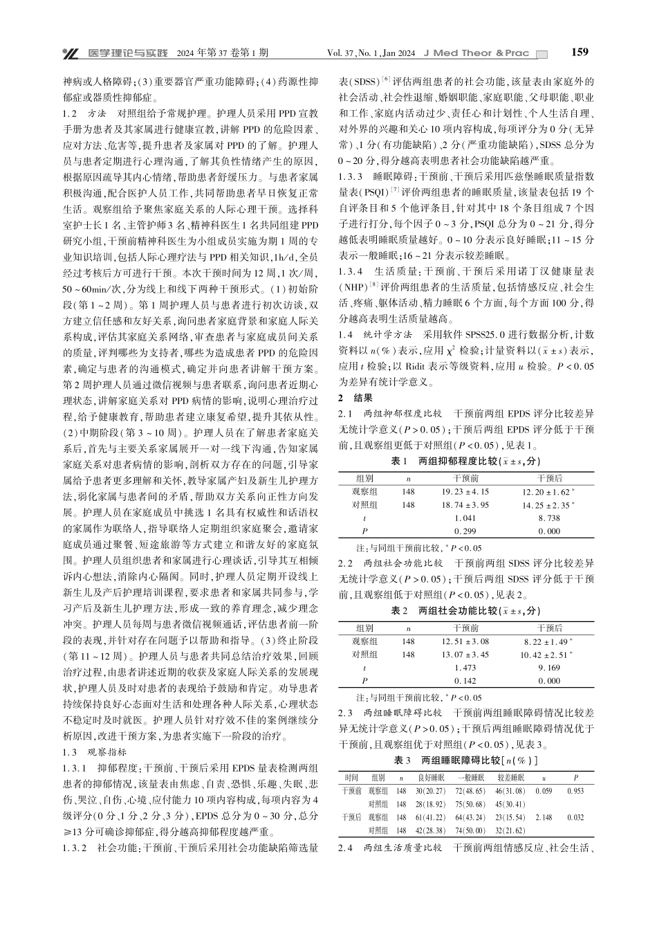 聚焦家庭关系的人际心理干预在产后抑郁患者中的应用研究.pdf_第2页