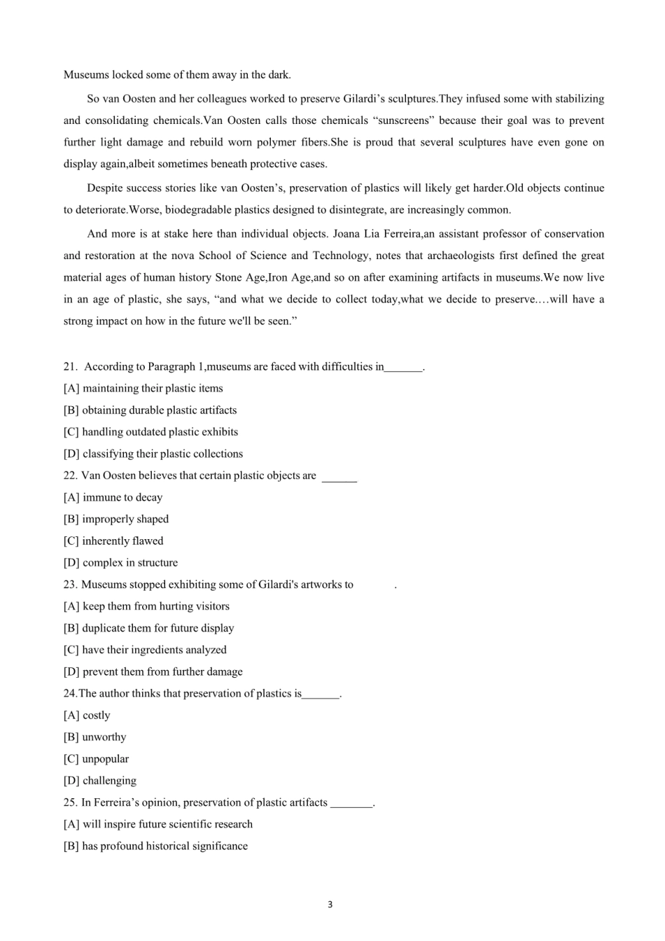 2022年考研英语一真题【无水印】分享(1).pdf_第3页