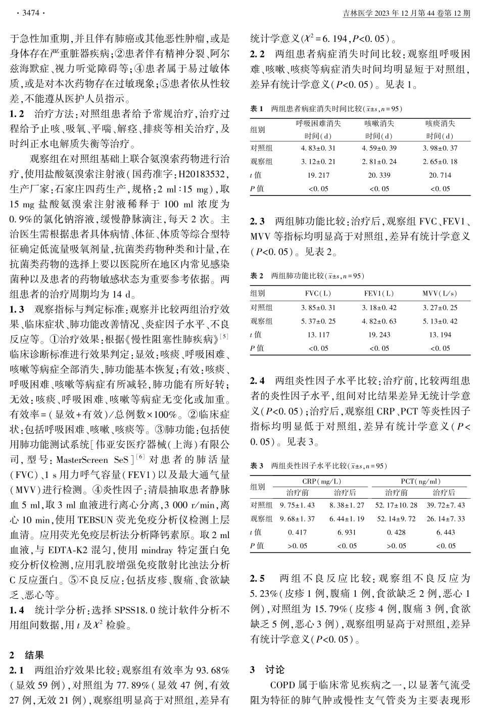 老年慢性阻塞性肺疾病伴肺部感染应用氨溴索的治疗效果.pdf_第2页