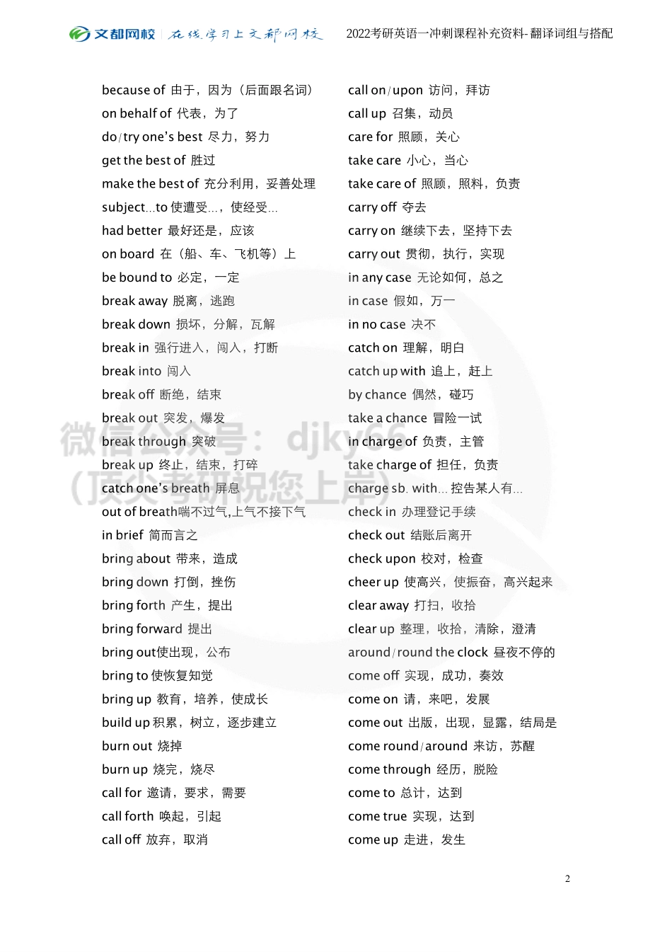 2022考研英语三小项词组与搭配（宋逸轩）[途鸟吧论坛 www.tnbzs.com].pdf_第2页