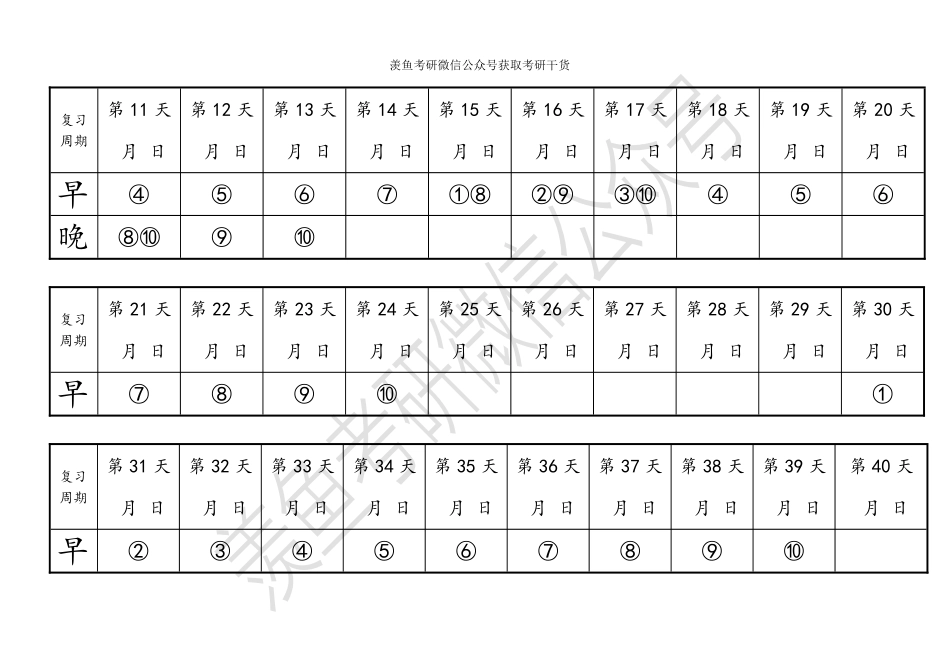 艾宾浩斯遗忘曲线-计划表（专业课）【学霸网 www.xue-ba.org】.pdf_第2页