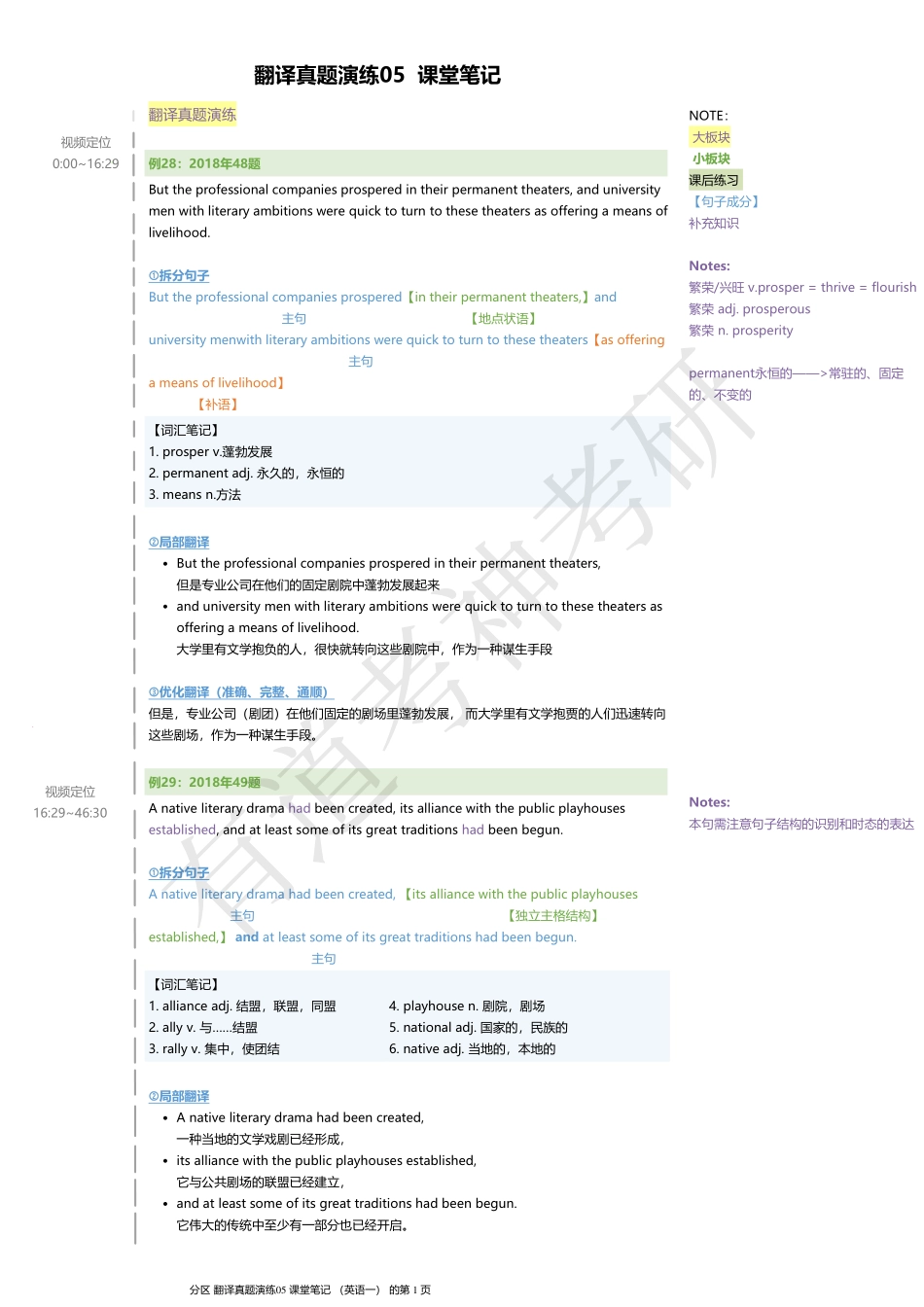 翻译真题演练05课堂笔记.pdf_第1页