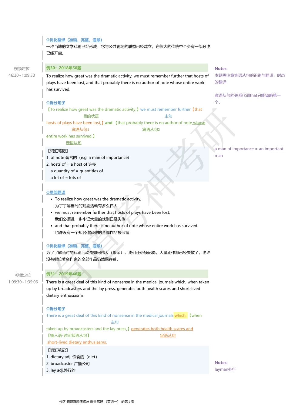 翻译真题演练05课堂笔记.pdf_第2页