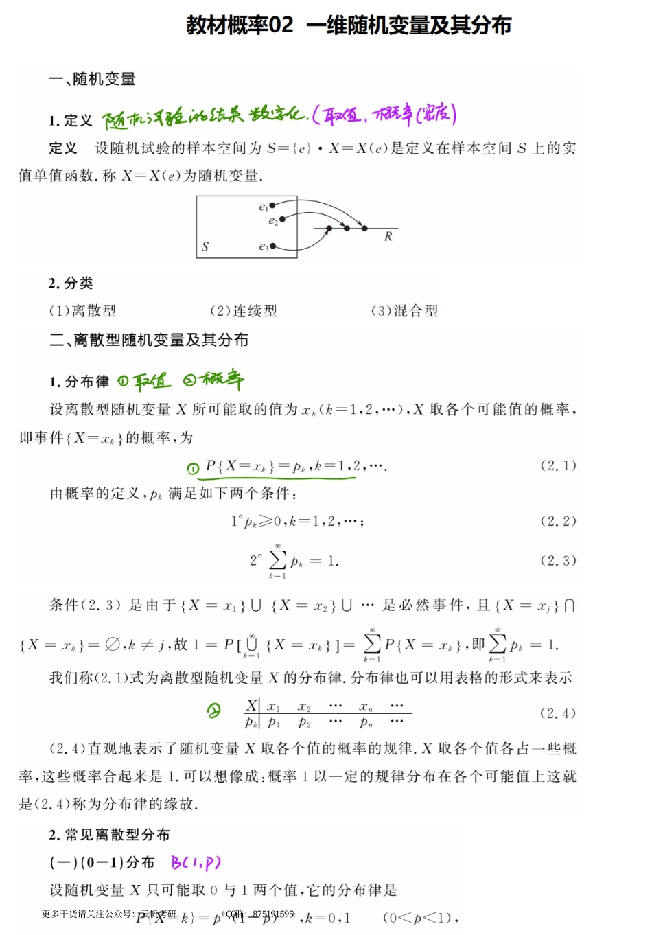 概率基础02 一维随机变量及其分布（数学一、三）.pdf_第1页