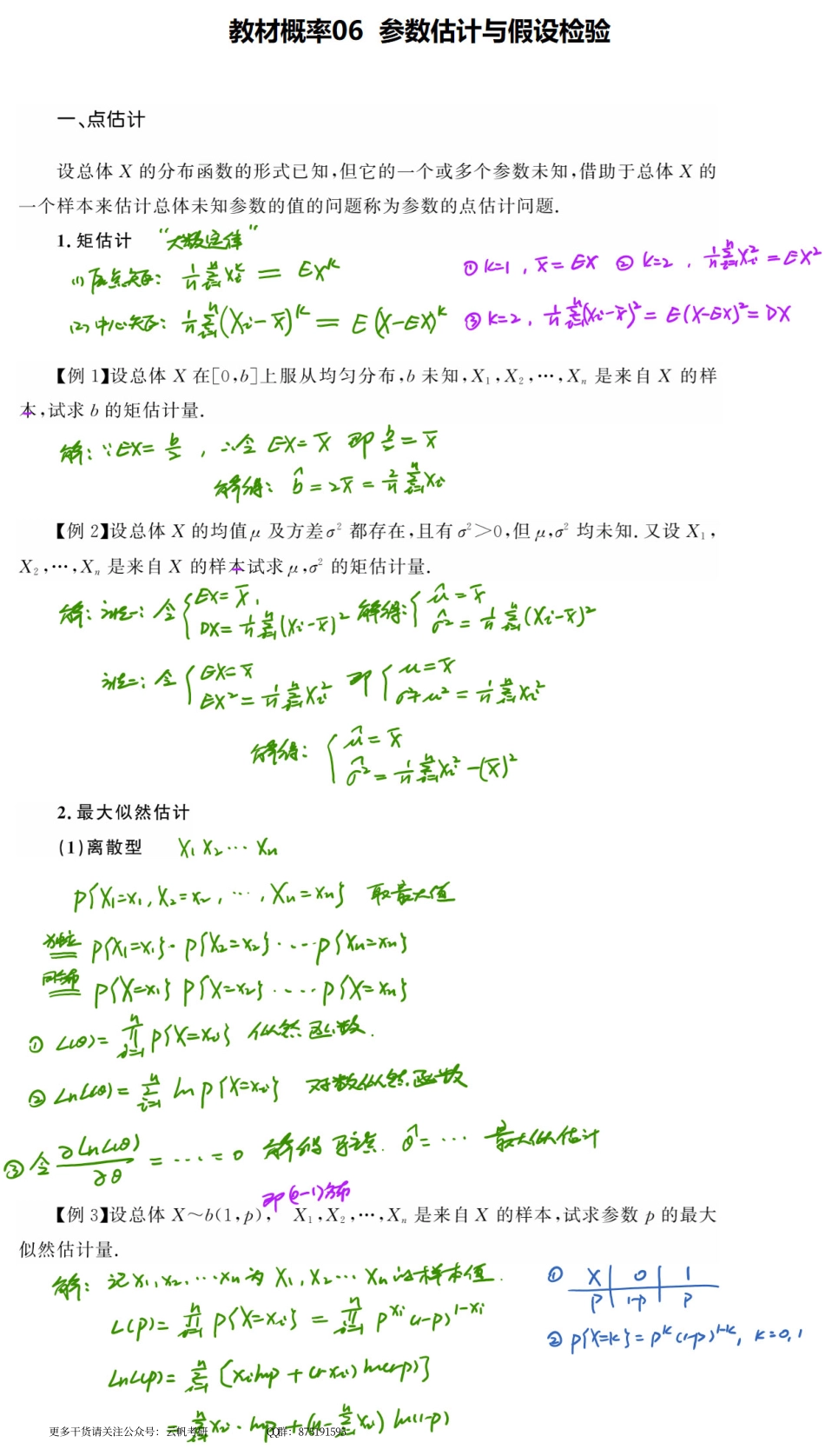 概率基础06 参数估计与假设检验（数学一、三）.pdf_第1页
