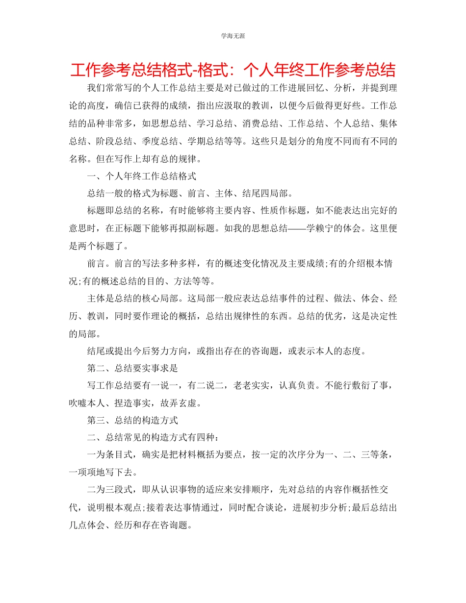 2023年工作总结格式格式个人终工作总结范文.docx_第1页