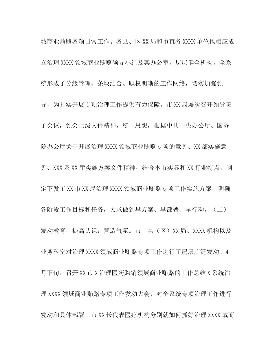 2023年市医药购销系统治理商业贿赂工作总结范文.docx_第2页