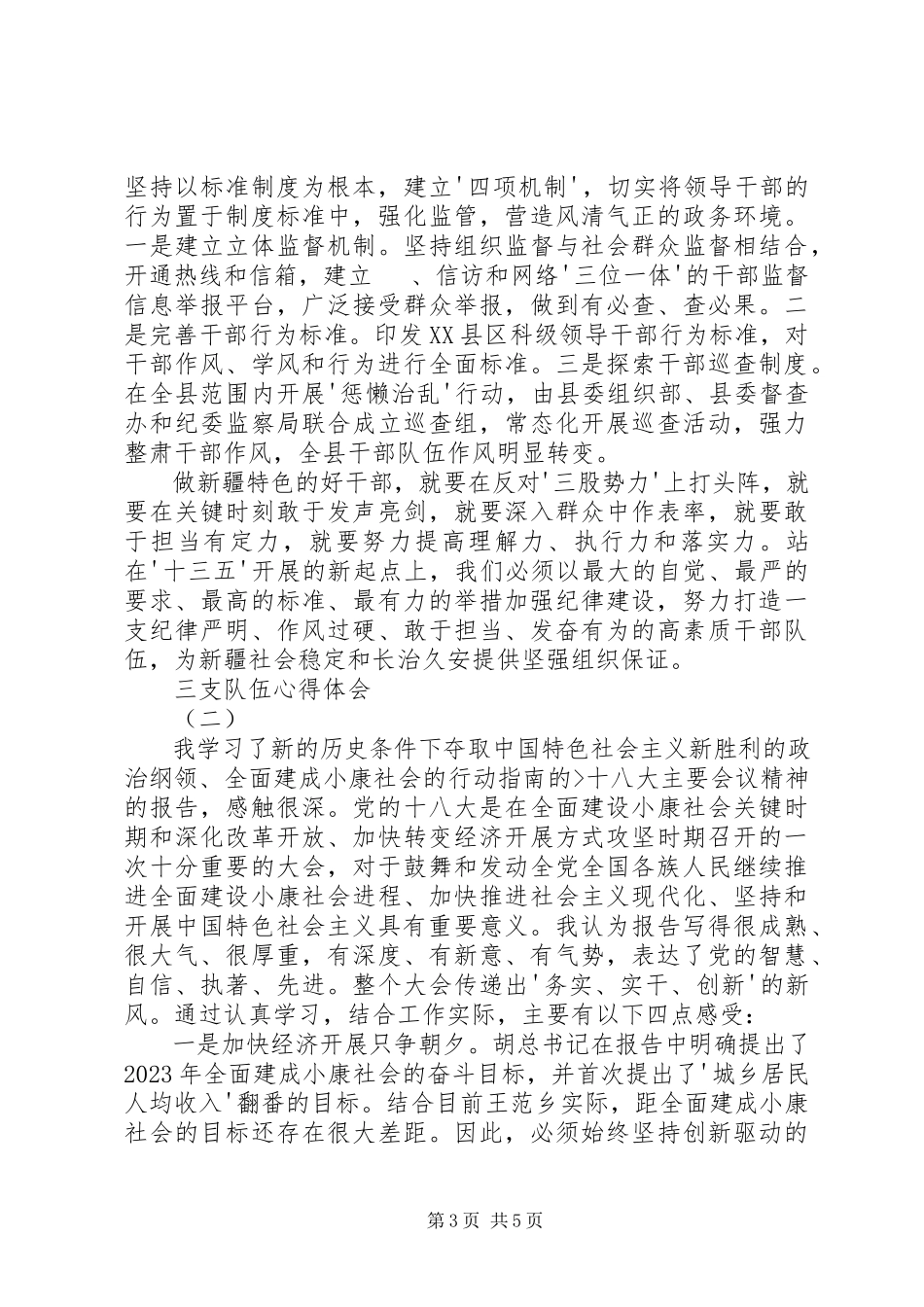 2023年XX三支队伍建设心得体会新编.docx_第3页