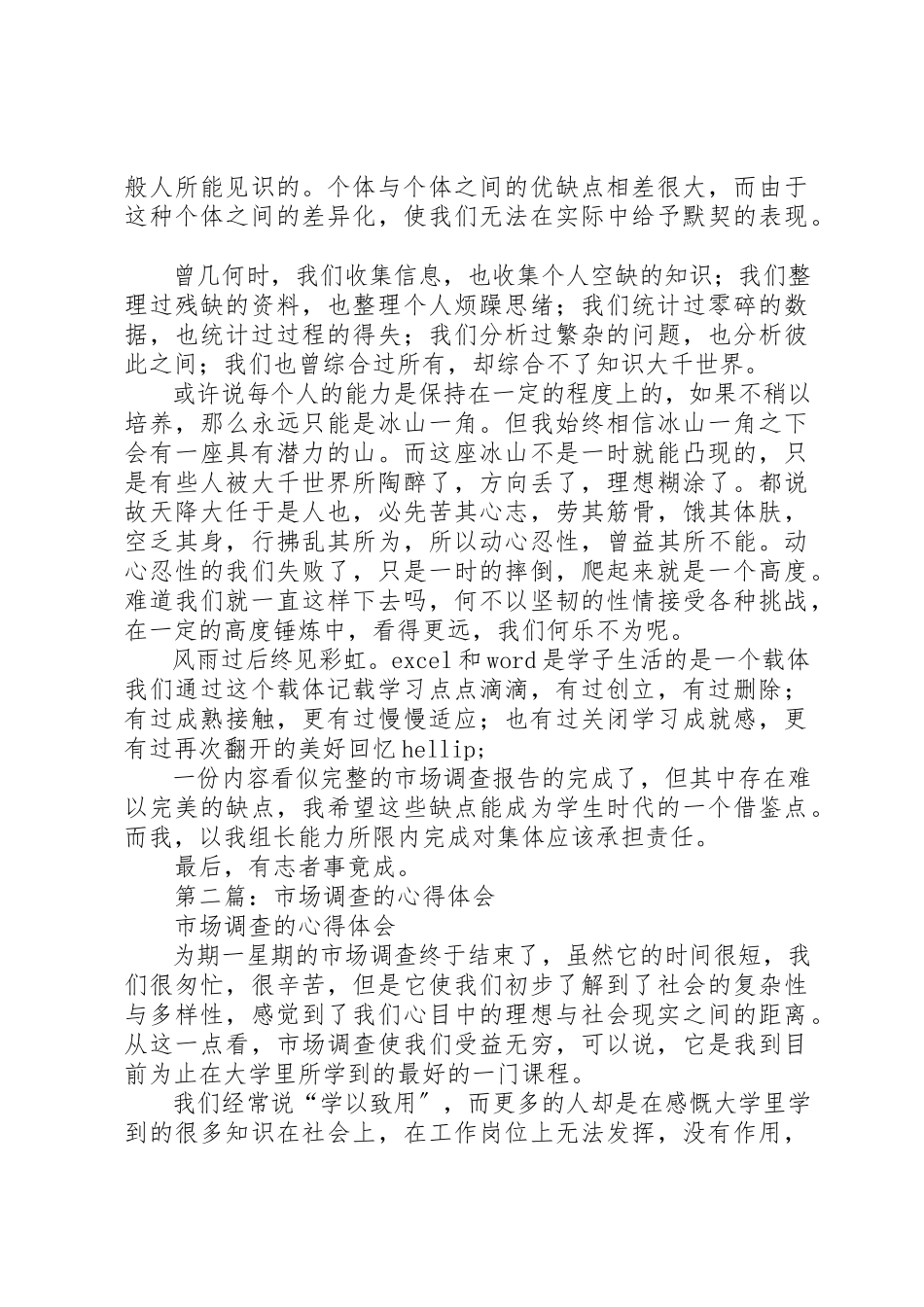 2023年xx市场调查心得体会新编.docx_第2页