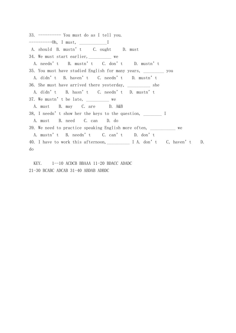 2023年module5《westernmusic》反问疑问句专项练习题外研版八年级上doc初中英语.docx_第3页