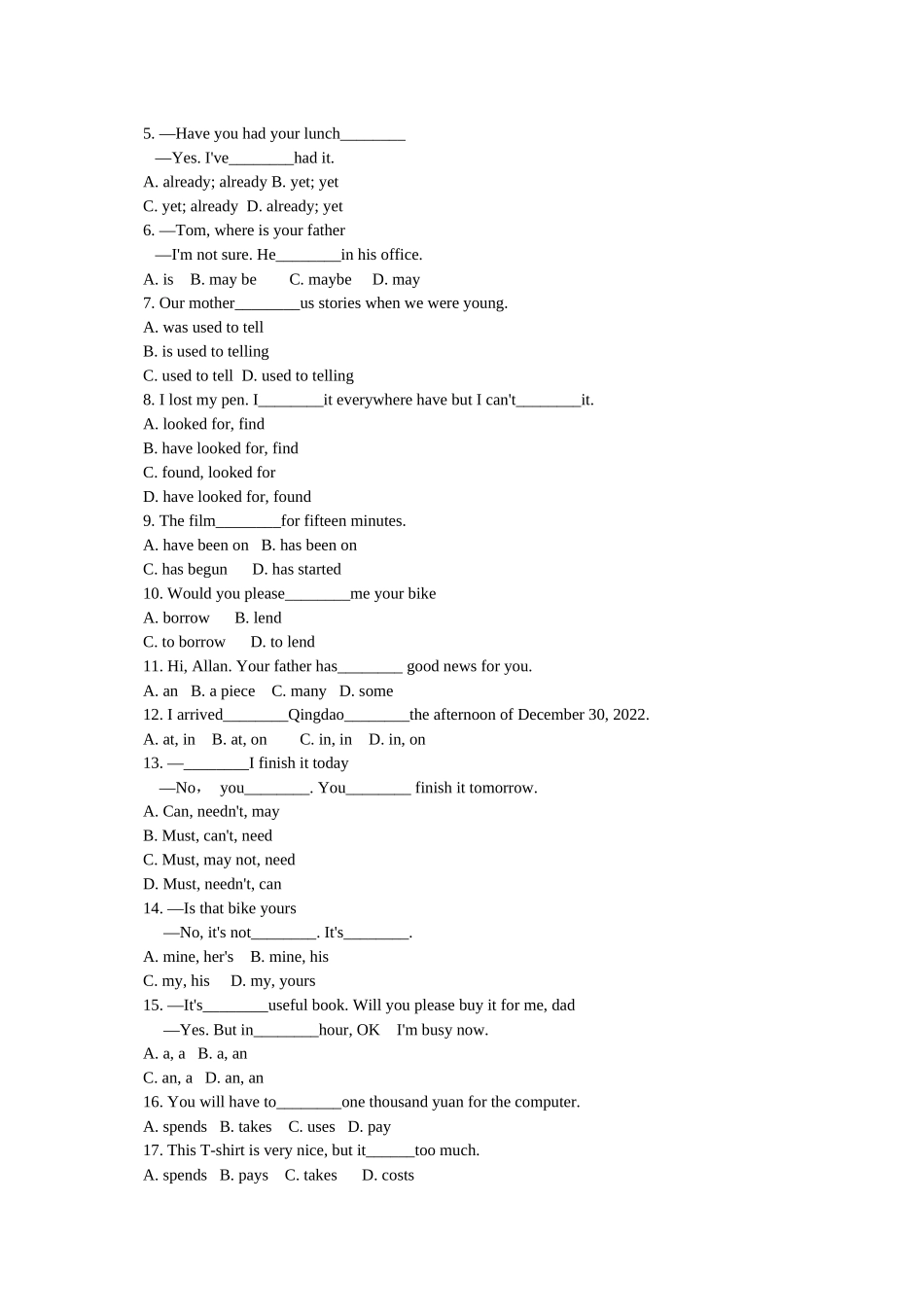 2023年unit1《thedevelopingworld》同步练习题仁爱湘教版九年级上doc初中英语.docx_第3页