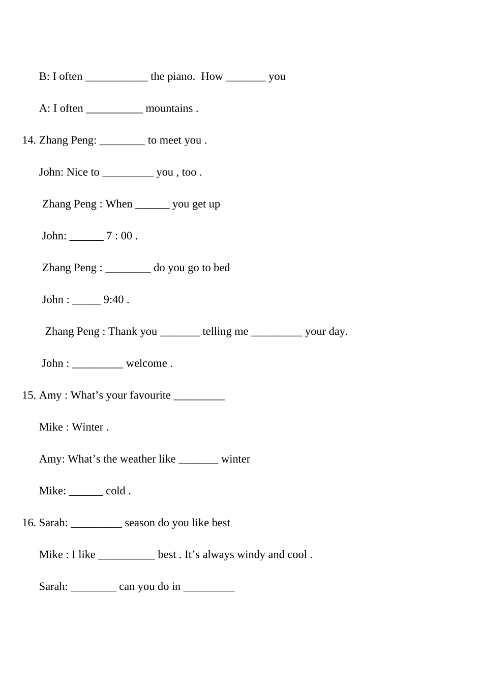 2023年小学五年级英语下册填空题专项练习题2.docx_第2页