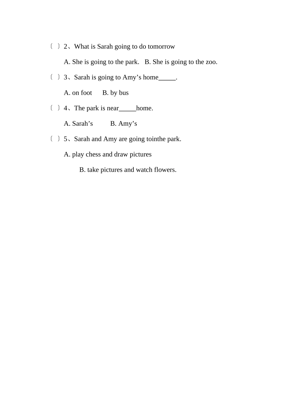 2023年小学毕业班英语阅读理解练习题5份3.docx_第3页