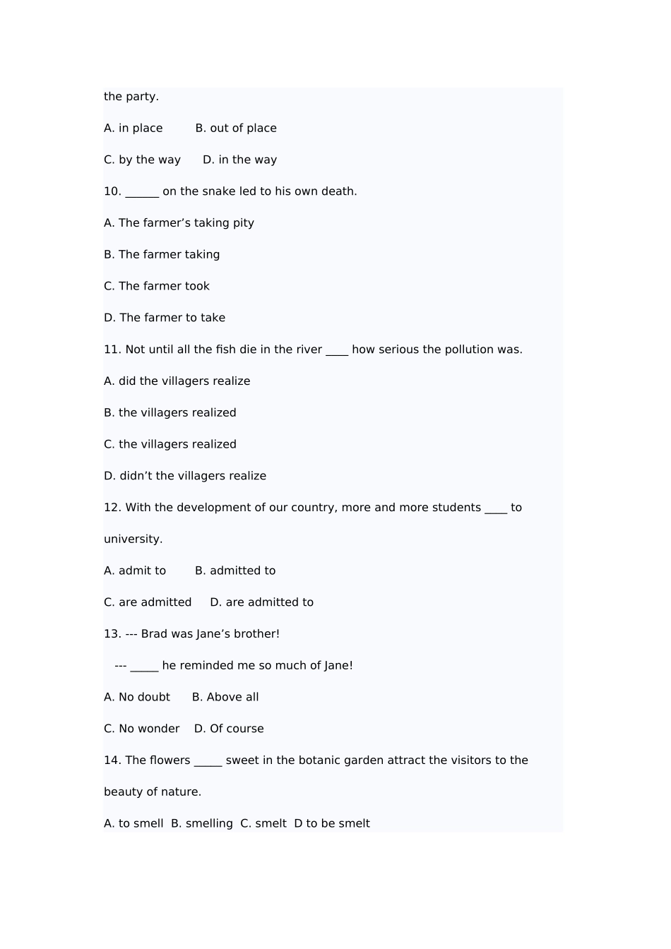 2023年高一英语必修5Unit5Firstaid单元练习题试卷2.docx_第2页