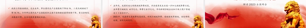 2023全国两会PPT政府工作报告内容党员干部学习课件 讲稿.pptx