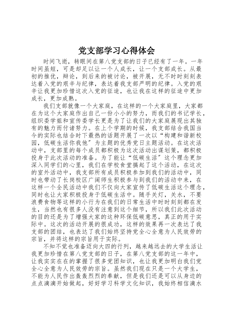 2023年党支部学习心得体会.docx_第1页
