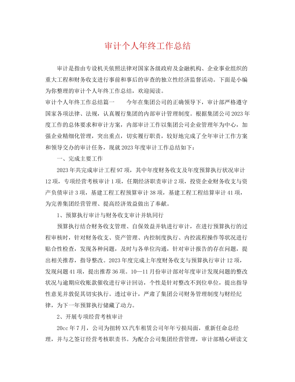 2023年审计个人终工作总结.docx_第1页