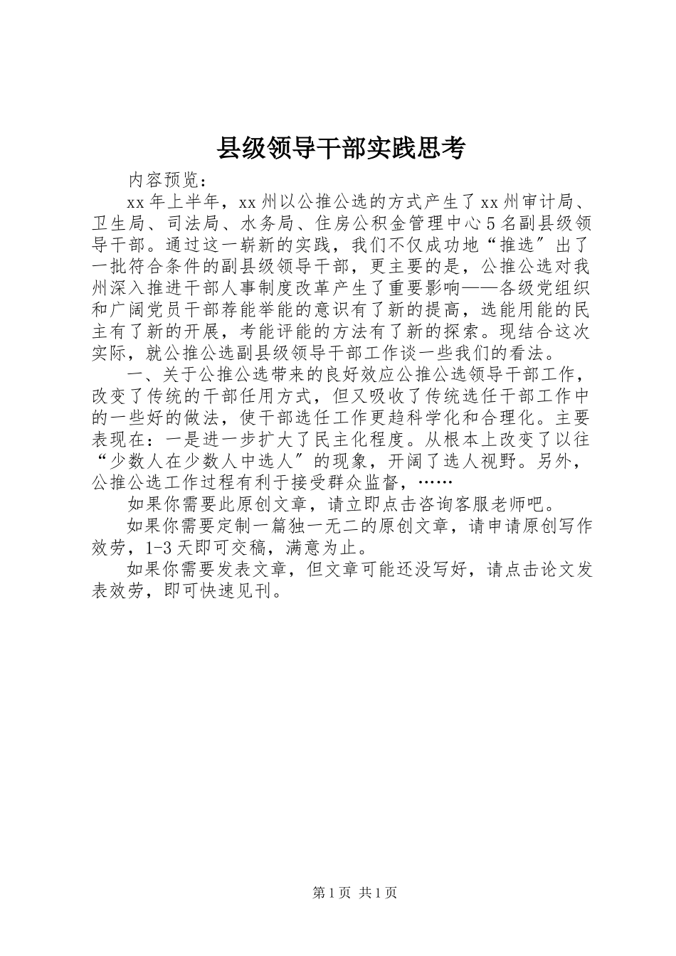 2023年县级领导干部实践思考.docx_第1页