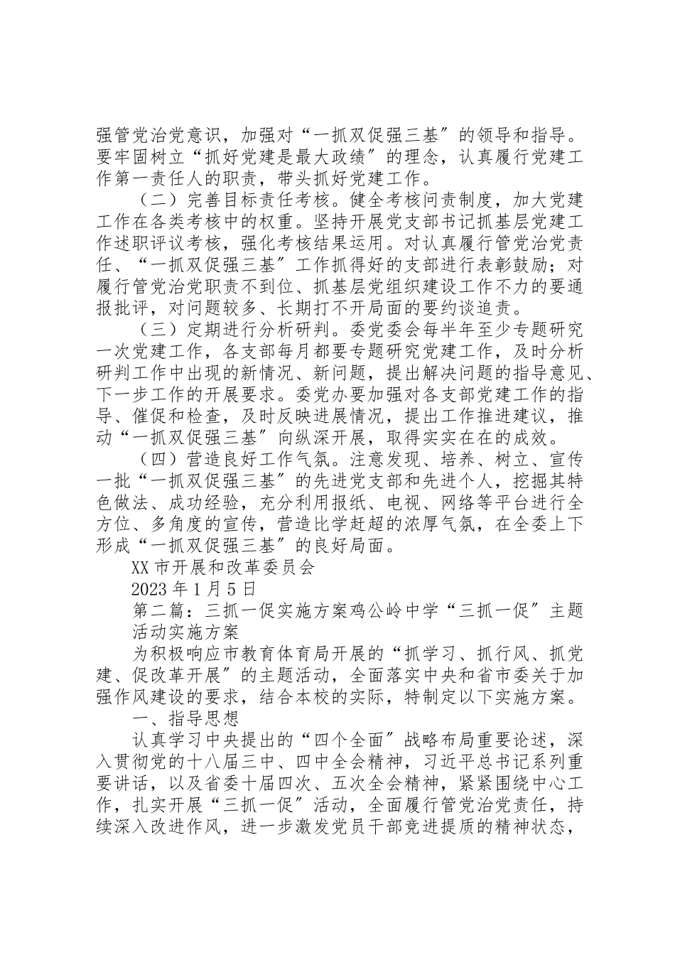 2023年关于开展一抓双促强三基的实施方案.doc_第3页
