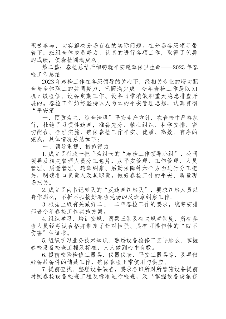 2023年春检总结某年新编.docx_第2页