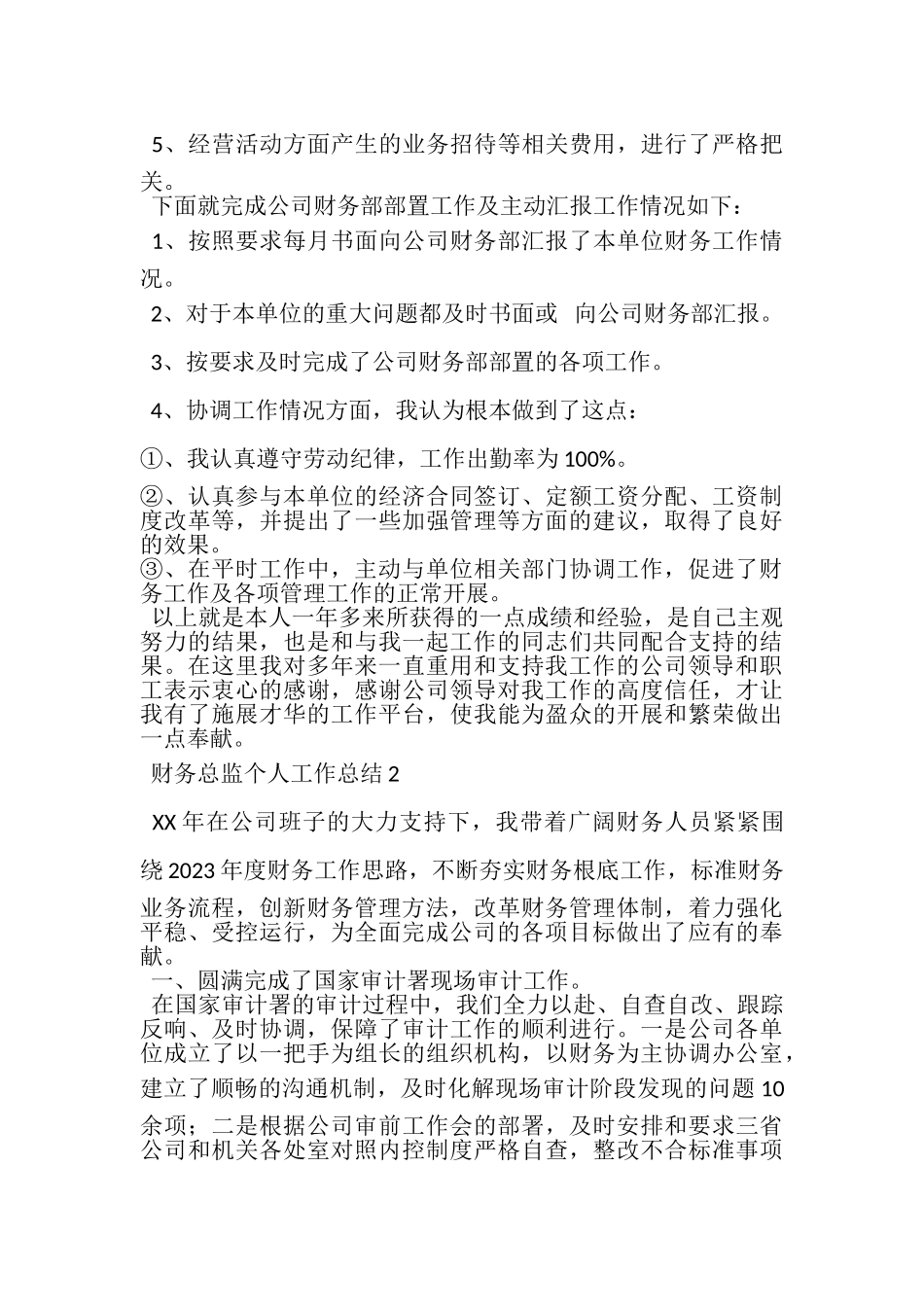 2023年财务总监个人工作总结.doc_第2页