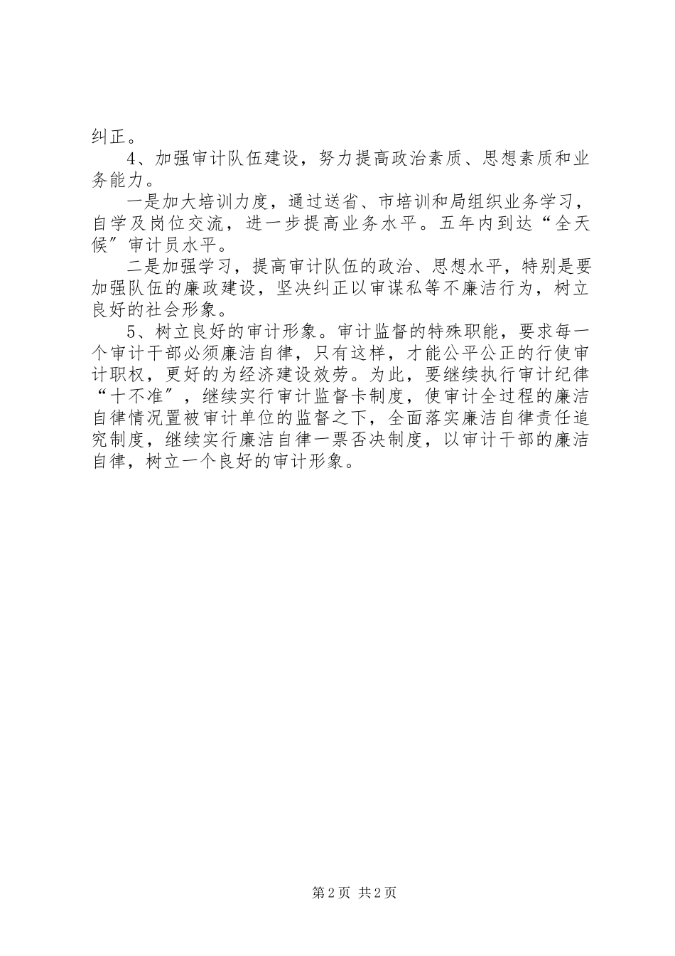 2023年审计局五年工作安排及工作思路.docx_第2页