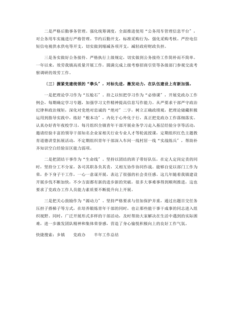 2023年乡镇党政办半工作总结度.docx_第2页