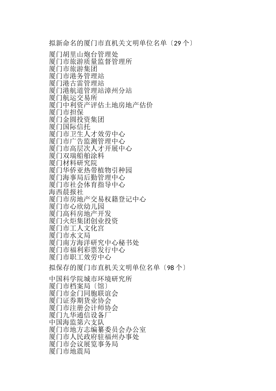 2023年厦门市直机关党工委有关对二零一六二零一六年度厦门.doc_第2页