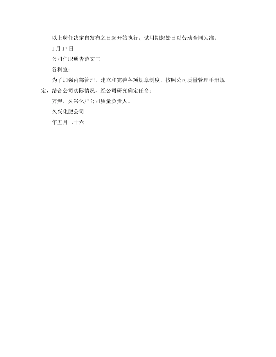 2023年公司任职通告.docx_第2页