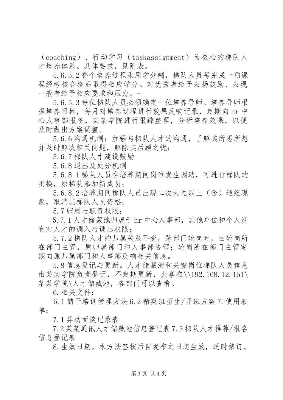 2023年某某公司人才储备池与人才梯队建设方案.docx_第3页