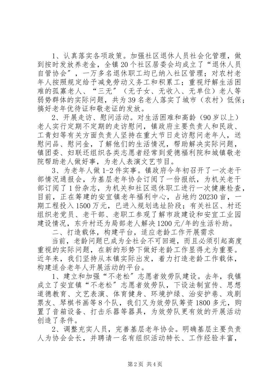 2023年乡镇镇老龄工作总结2.docx_第2页