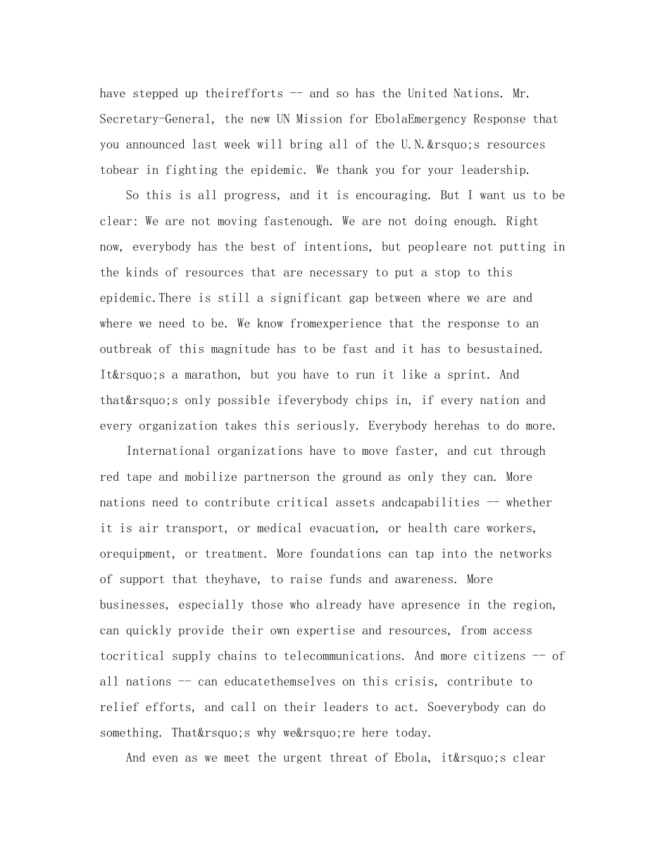 2023年奥巴马总统在联合国埃博拉疫情防控高级别会议英语演讲稿.docx_第3页