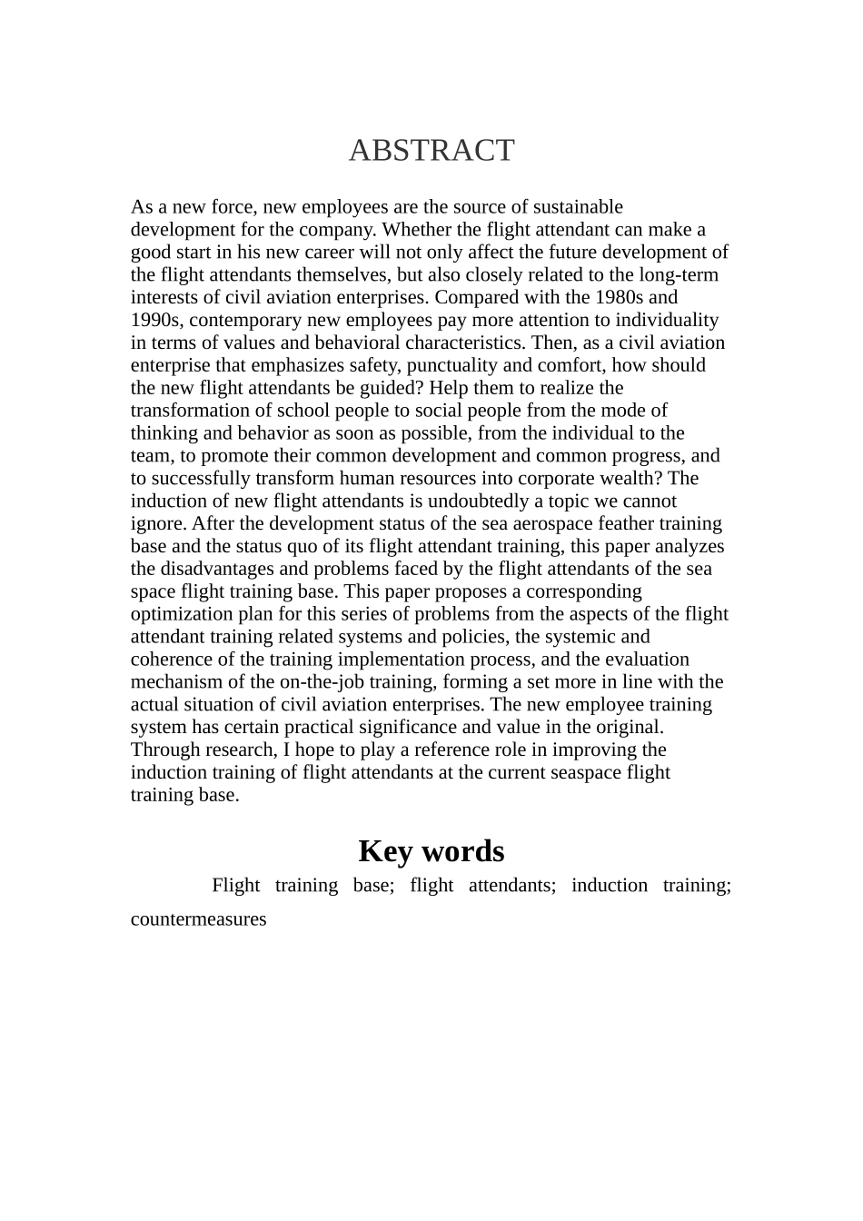 海航天羽飞行训练基地乘务员入职培训研究人力资源管理专业.doc_第3页