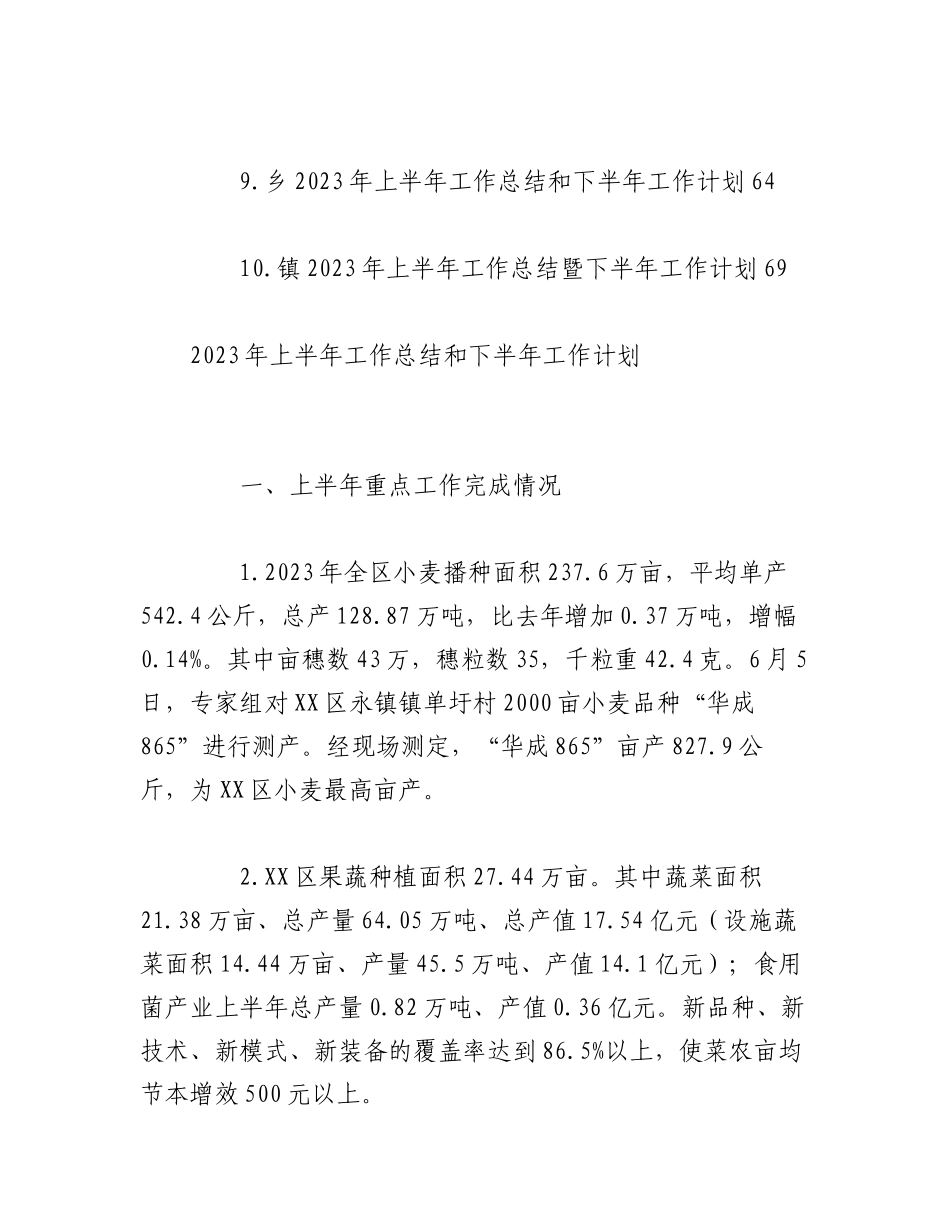 （9篇）2023年各区局上半年工作总结及下半年工作计划汇编.docx_第2页
