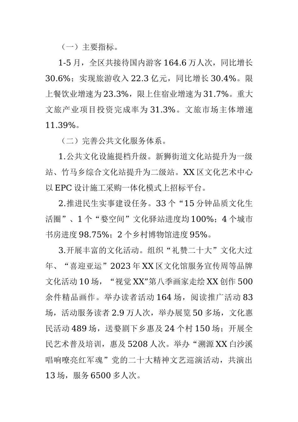 区文旅体局2023年上半年工作总结和下半年工作思路.docx_第3页