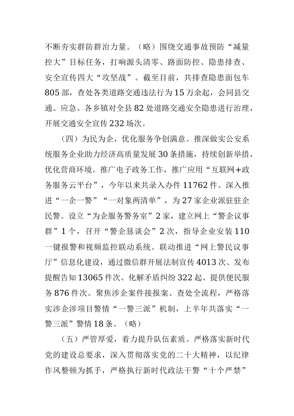 县公安局2023年上半年工作总结暨下半年工作谋划.docx_第2页