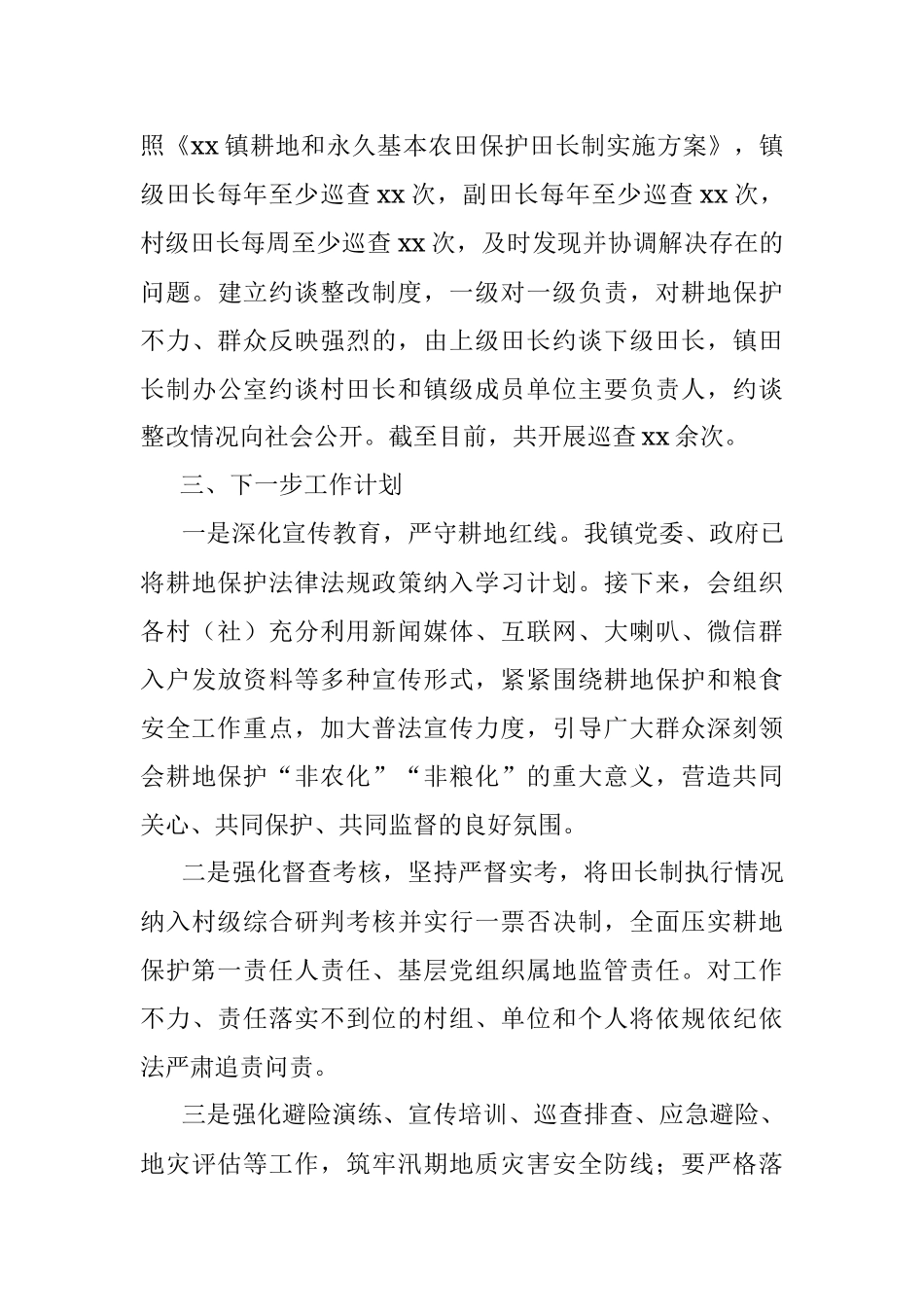 2023年xx镇山洪地质灾害防治暨田长制工作汇报.docx_第3页