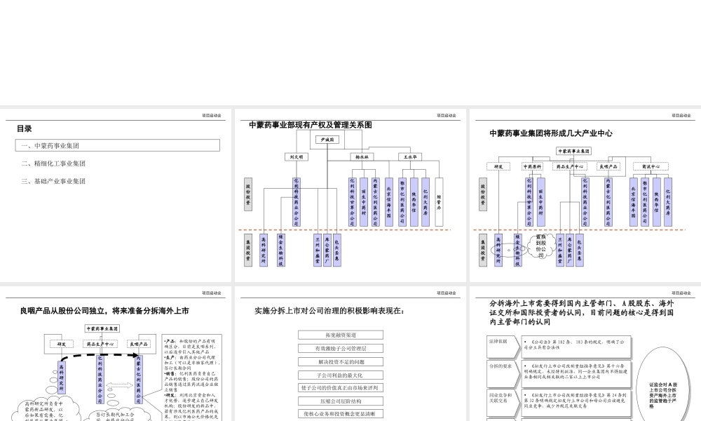 XX资源集团产业整合初步方案.ppt