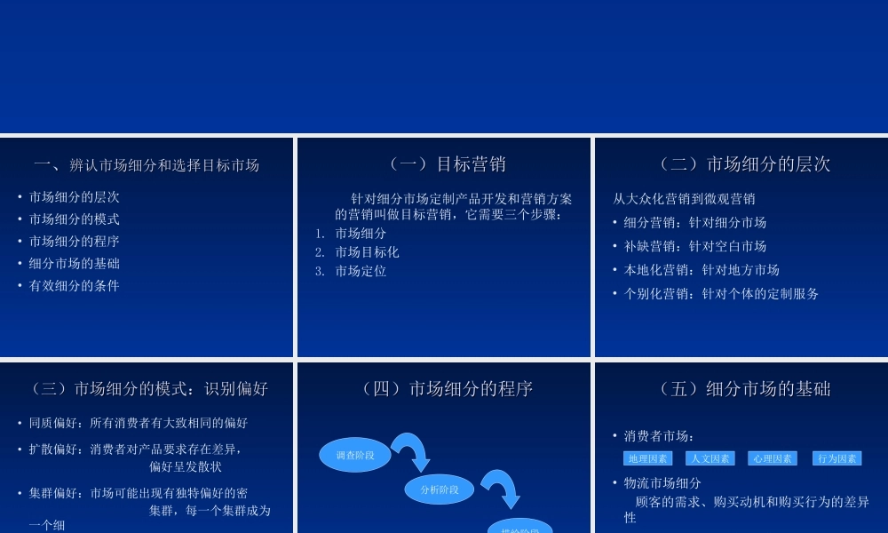 辨认市场细分和选择目标市场.ppt