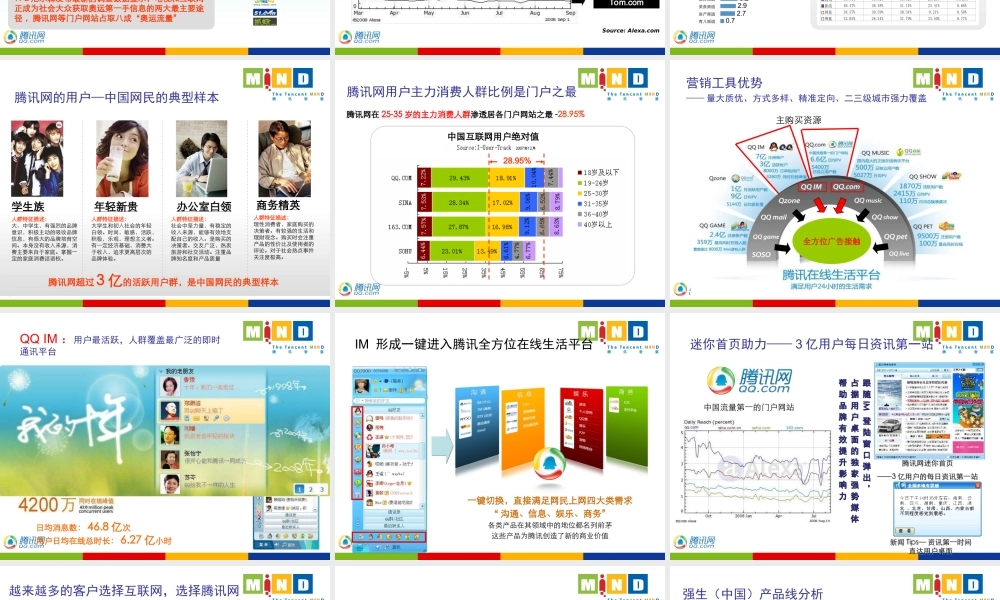 强生中国腾讯2009年线上推广方案.ppt