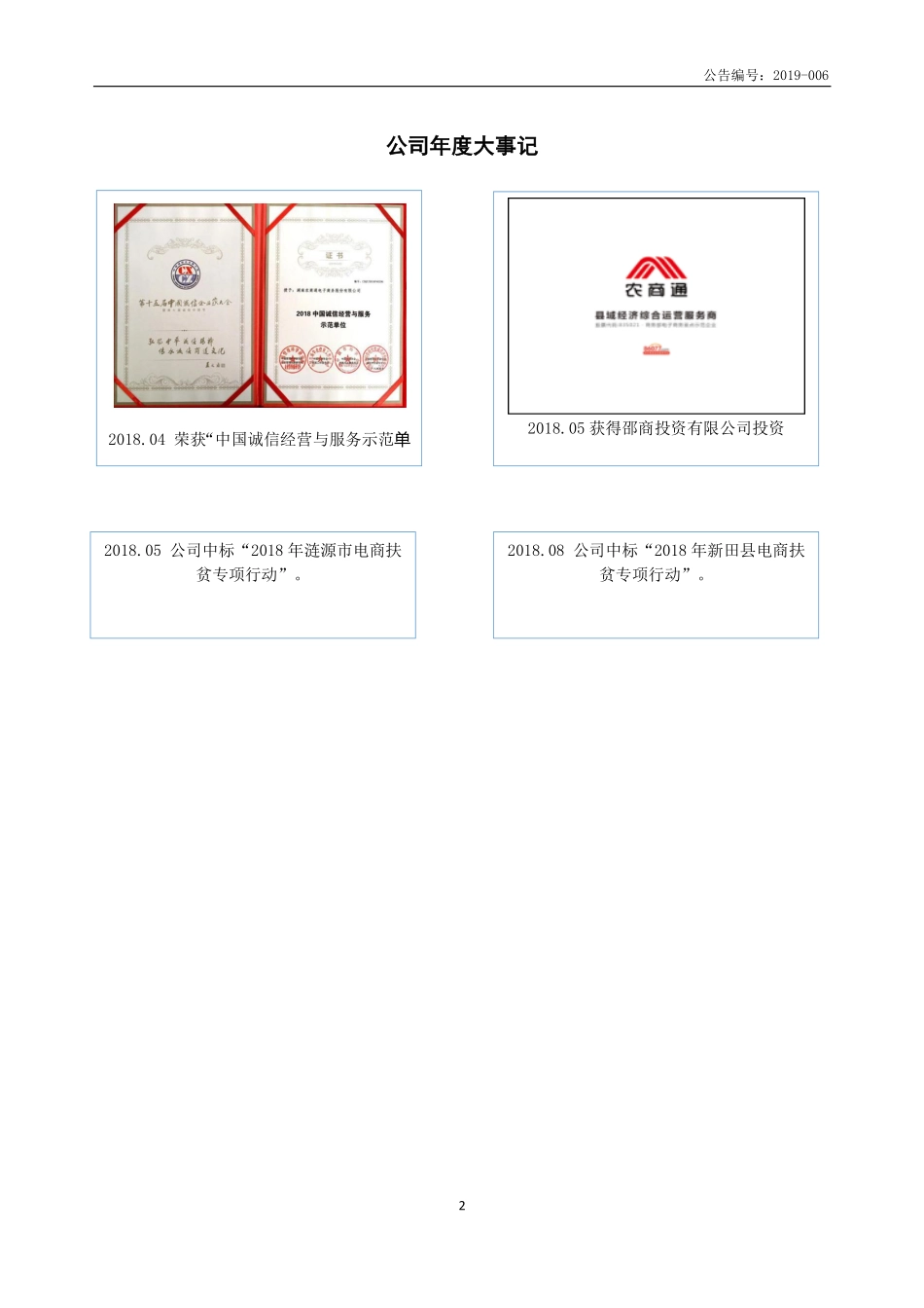 835021_2018_农商通_2018年年度报告_2019-04-28.pdf_第2页